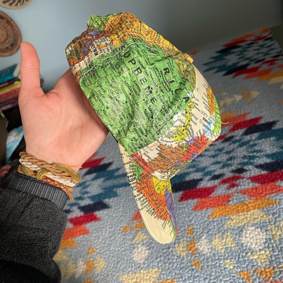 Supreme Colorful World Map Cap